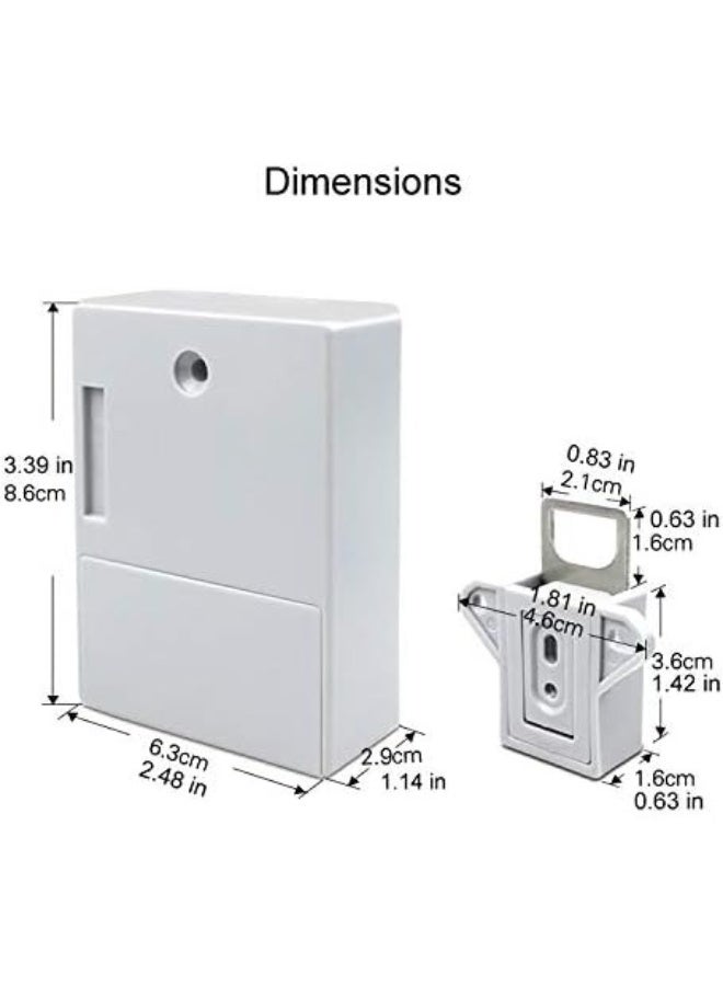 قفل خزانة ذكي 30 مل - قفل إلكتروني غير مرئي مزود بتقنية RFID ومفاتيح، آمن للاستخدام في غرف الساونا والمكتبات والمكاتب والمصانع والخزائن والصناديق الآمنة - Image 5